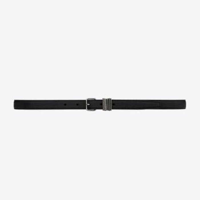 유럽직배송 입생로랑 SAINT LAURENT stacked-loop belt in grained leather 649240DTI0D1000