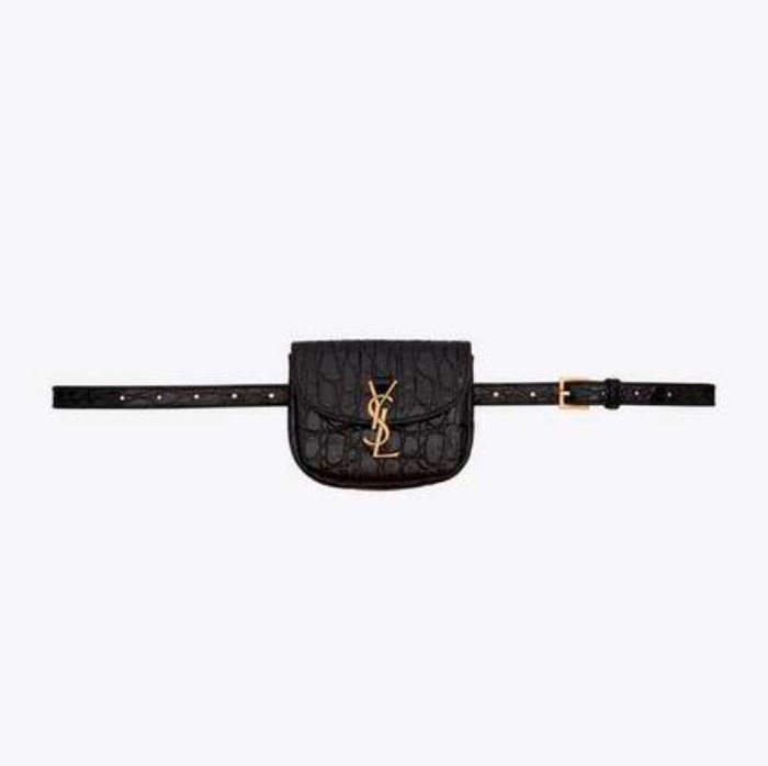 유럽직배송 입생로랑 SAINT LAURENT kaia belt bag in crocodile-embossed shiny leather 6349221ZQ0W1000