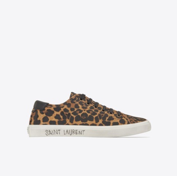 유럽직배송 입생로랑 SAINT LAURENT MALIBU sneakers in leopard-print canvas and leather 6064461VV102038