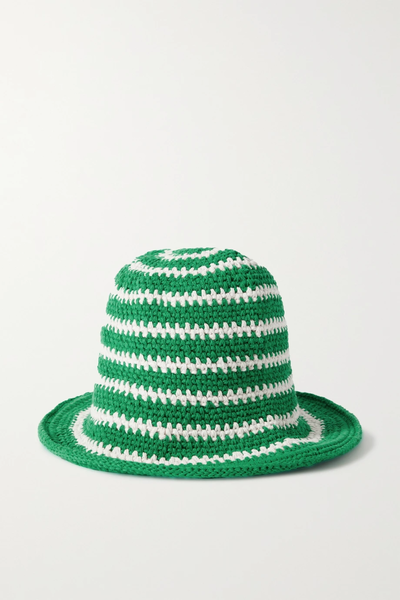 유럽직배송 페이스풀더브랜드 버킷햇 FAITHFULL THE BRAND Striped crocheted cotton bucket hat 38063312420578424