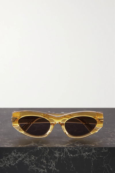 유럽직배송 보테가베네타 선글라스 BOTTEGA VENETA EYEWEAR Cat-eye acetate and gold-tone sunglasses 1647597288789186