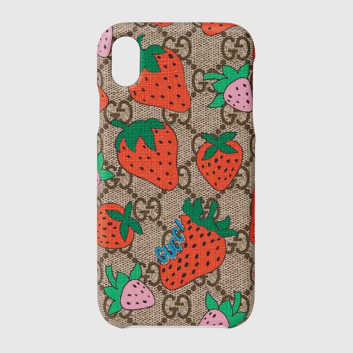 유럽직배송 구찌 GUCCI iPhone XR case with Gucci Strawberry 592944G3E0T8919