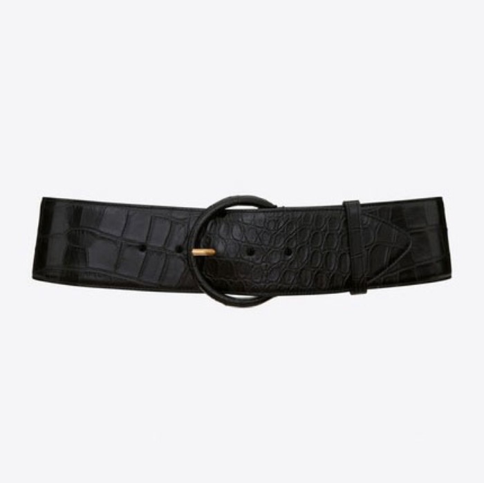 유럽직배송 입생로랑 SAINT LAURENT semi-circle corset belt in crocodile-embossed leather 6350061SR0W1000