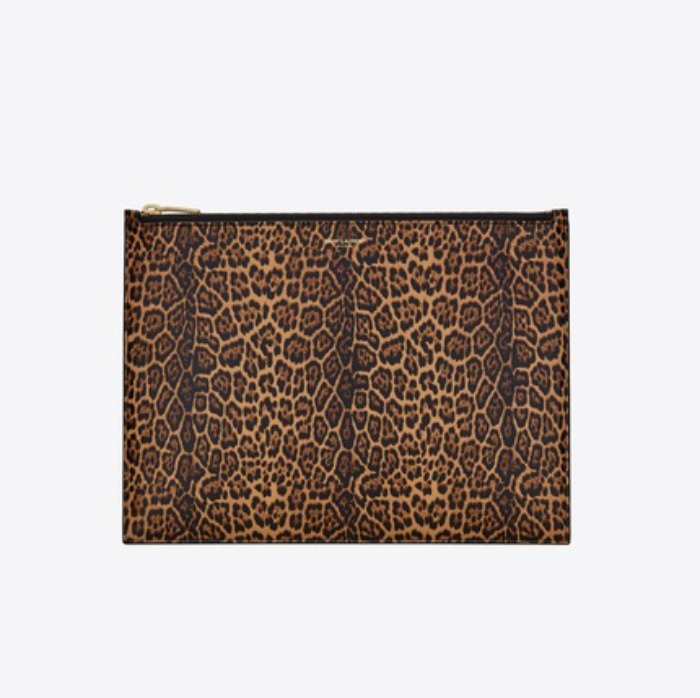 유럽직배송 입생로랑 SAINT LAURENT saint laurent paris large pouch in leopard-print leather 63509912S0J2673