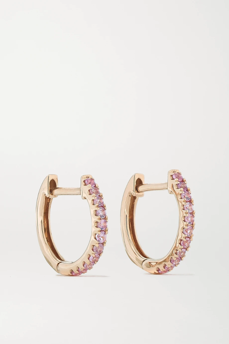 유럽직배송 ANITA KO Huggies 18-karat rose gold sapphire earrings 2499567819655647