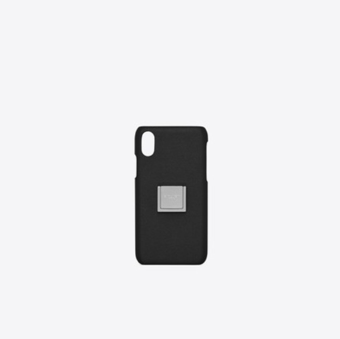 유럽직배송 입생로랑 SAINT LAURENT iPhone X case with ring in grain de poudre embossed leather 585435BTY0N1000