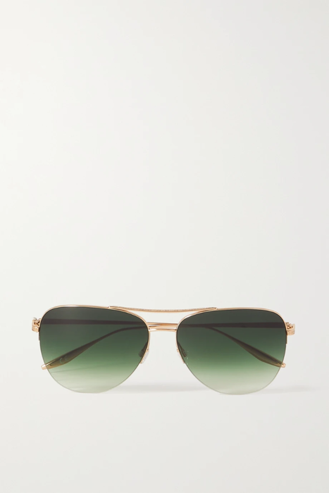 유럽직배송 BARTON PERREIRA Gesner aviator-style gold-tone sunglasses 18706561955998390