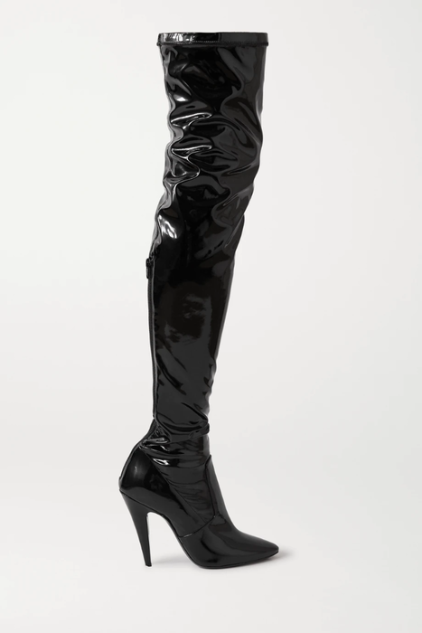 유럽직배송 생로랑 롱부츠 SAINT LAURENT Patent-leather over-the-knee boots 31432202865025103