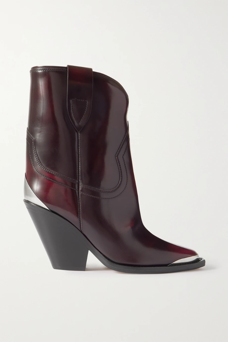 유럽직배송 이자벨마랑 앵클부츠 ISABEL MARANT Leyane embellished glossed-leather ankle boots 13452677152438668
