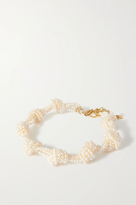유럽직배송 엘리우 목걸이 ÉLIOU Aiden knotted gold-tone pearl necklace 16114163150753939