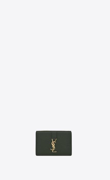 유럽직배송 입생로랑 SAINT LAURENT ysl line origami tiny wallet in grained leather 669959B680J3045