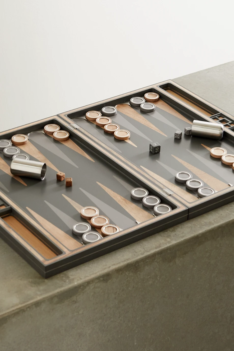 유럽직배송 브루넬로쿠치넬리 BRUNELLO CUCINELLI Walnut wood, Krion and stainless steel Backgammon set 28941591746158991