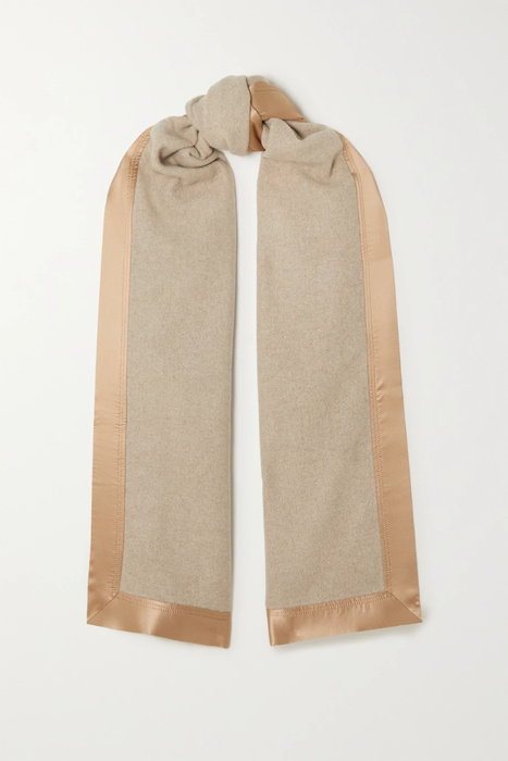 유럽직배송 끌로에 CHLOÉ Silk satin-trimmed cashmere-fleece scarf 15546005222041830