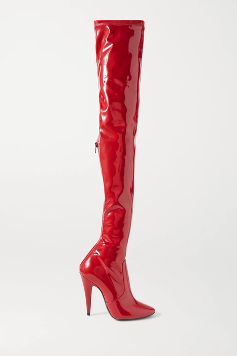 유럽직배송 생로랑 롱부츠 SAINT LAURENT Patent-leather over-the-knee boots 31432202865025947