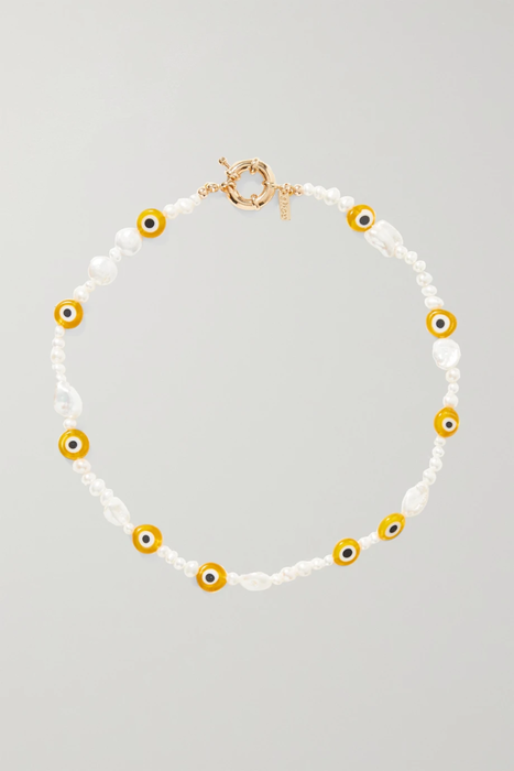 유럽직배송 ÉLIOU Gold-plated, pearl and bead necklace 9465239339511088