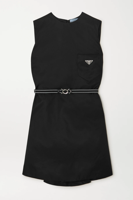 유럽직배송 프라다 PRADA Belted appliquéd nylon mini dress 17957409489656838