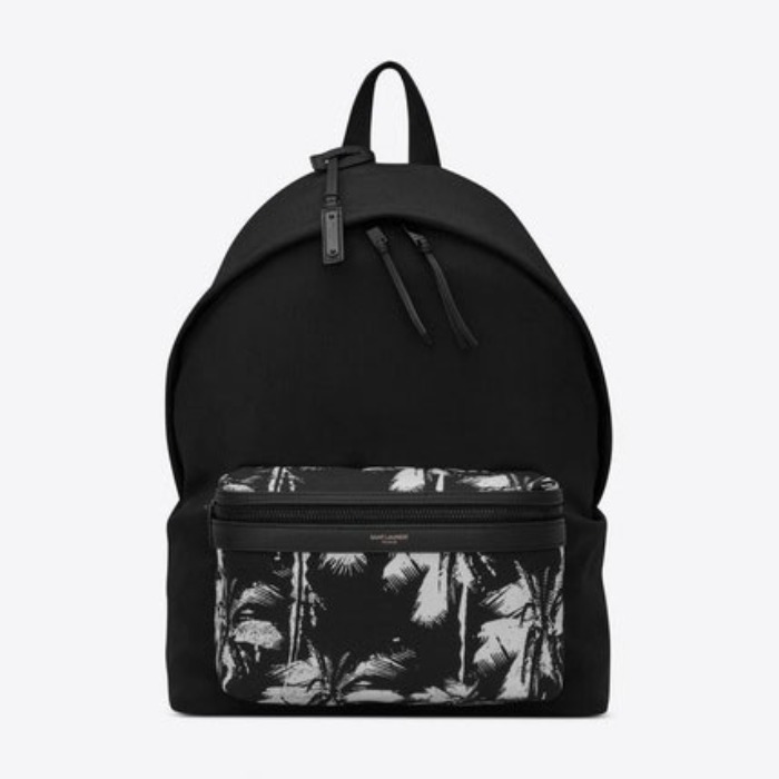 유럽직배송 입생로랑 SAINT LAURENT CITY backpack in canvas and palm-print nylon 5349679W0DU1070