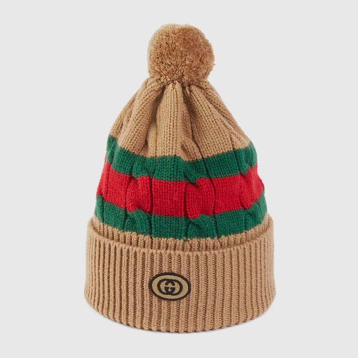 유럽직배송 구찌 GUCCI Gucci Wool knit hat with Web stripe 6740644G2069866