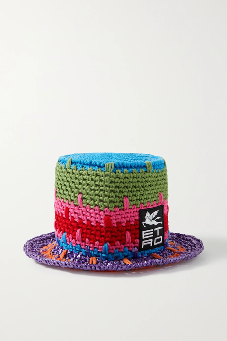 유럽직배송 에트로 버킷햇 ETRO Appliquéd crocheted cotton-blend bucket hat 20346390236420127