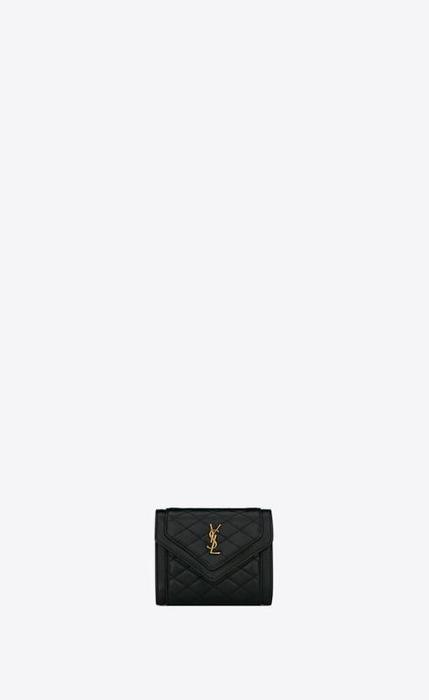 유럽직배송 입생로랑 지갑 SAINT LAURENT gaby compact tri-fold wallet in quilted lambskin 6926841EL071000