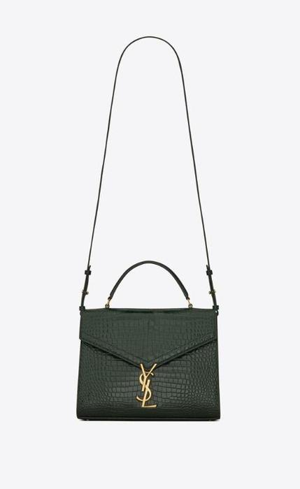 유럽직배송 입생로랑 카산드라 숄더백 SAINT LAURENT cassandra medium top handle bag in crocodile-embossed shiny leather 623931DND0J3144