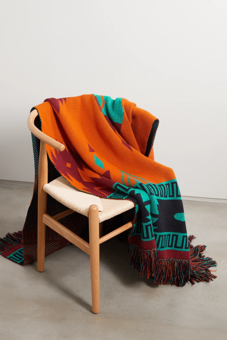 유럽직배송 알라누이 ALANUI Icon wool-blend jacquard blanket 25185454456532180