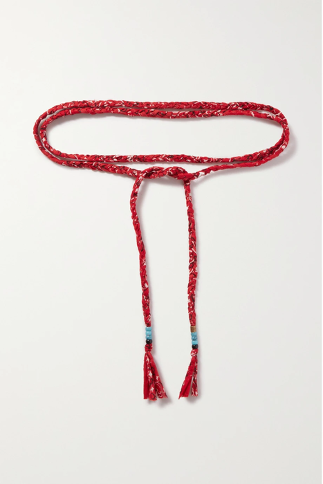 유럽직배송 알라누이 ALANUI Embellished braided printed cotton belt 32027475399355252