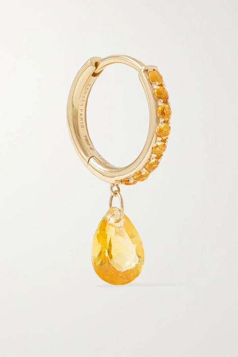 유럽직배송 페르세 귀걸이 PERSÉE Gold crystal single hoop earring 17411127376533974