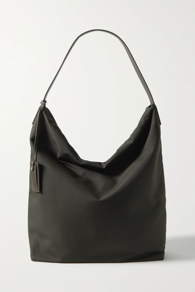 더로우 숄더백 THE ROW N/S Sling textured-leather trimmed canvas shoulder bag 29419655932786771