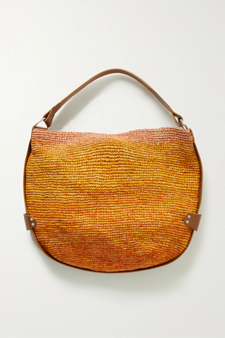 유럽직배송 이자벨마랑 숄더백 ISABEL MARANT Bayia leather-trimmed woven raffia shoulder bag 34344356236991381