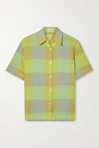 유럽직배송 레셋 셔츠 LESET Flora checked linen-blend voile shirt 45666037504962459
