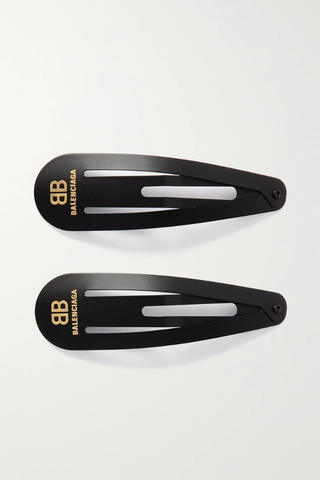 유럽직배송 발렌시아가 헤어클립 BALENCIAGA Set of two printed steel hair clips 33258524072229901
