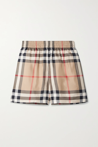 유럽직배송 버버리 BURBERRY Checked silk-twill shorts 33258524072902959