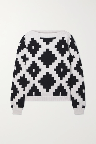 유럽직배송 막스마라 스웨터 MAX MARA Eulalia intarsia cotton-blend sweater 38063312420424882