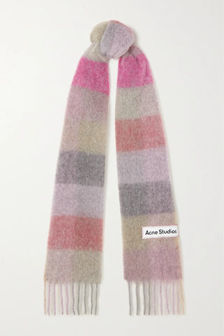 유럽직배송 아크네스튜디오 스카프 ACNE STUDIOS Fringed striped knitted scarf 43769801096452918