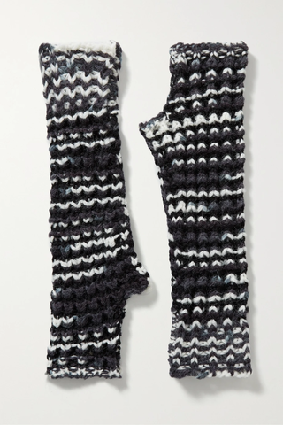 유럽직배송 미쏘니 MISSONI Striped crochet-knit wool-blend fingerless gloves 1647597285078600