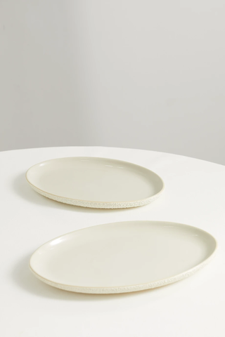 유럽직배송 MARLOE MARLOE Set of two glazed ceramic dinner plates 46376663162563406