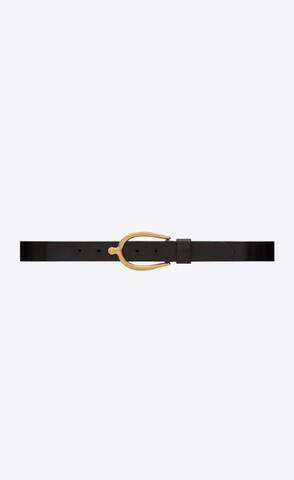 유럽직배송 입생로랑 남성벨트 SAINT LAURENT lucky bone buckle belt in smooth leather 709183AAAO81000