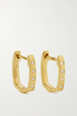 유럽직배송 옥타비아 엘리자베스 귀걸이 OCTAVIA ELIZABETH + NET SUSTAIN Ivy 18-karat recycled gold diamond hoop earrings 1647597283369153
