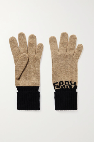 유럽직배송 버버리 BURBERRY Two-tone intarsia-knit cashmere-blend gloves 1647597285167275