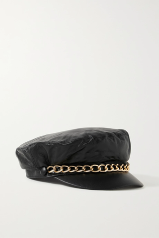 유럽직배송 유지니아킴 EUGENIA KIM Marina chain-embellished leather cap 1647597289181425