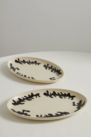 유럽직배송 MARLOE MARLOE Set of two glazed ceramic dinner plates 46376663162563424