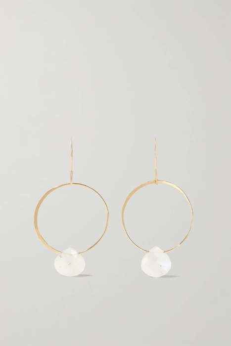 유럽직배송 멜리사조이매닝 귀걸이 MELISSA JOY MANNING 14-karat recycled gold moonstone earrings 560971903802256